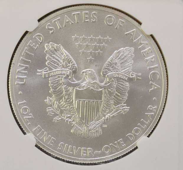 2012 (S) Struck in SF, MS70 Silver Eagle, NGC
