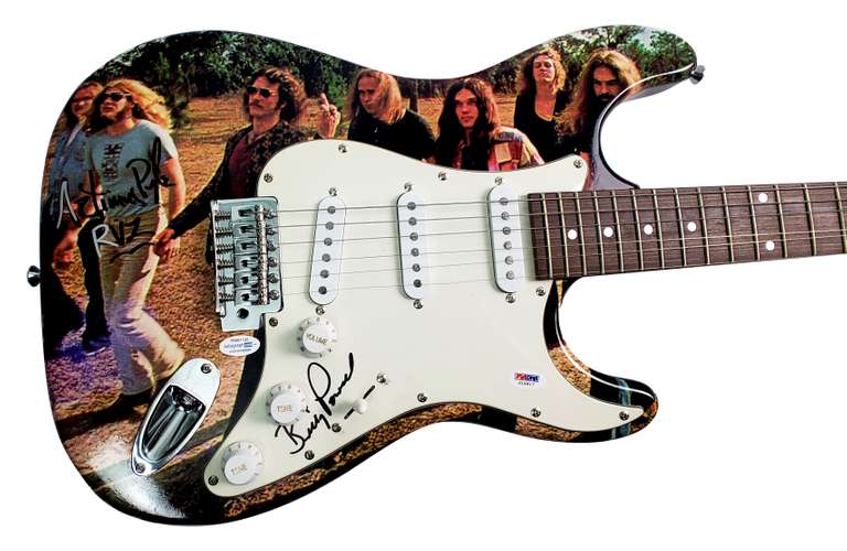 Lynyrd Skynyrd Artimus Pyle Autographed Signed Photo Guitar ACOA Witness ITP