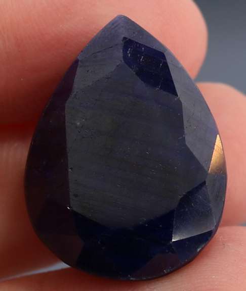 Lavish 60ct pear cut royal blue Sapphire