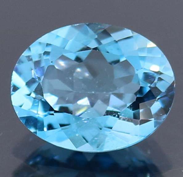 Top French blue 8.22ct 14x11mm Brazilian Topaz