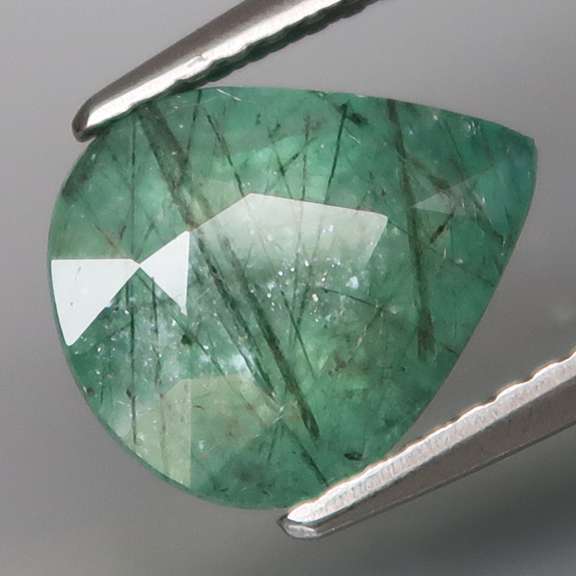 Exotic 2.81ct rutilated Columbian Emerald