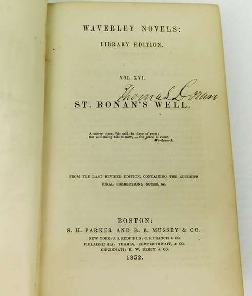 1852 St. Ronan's Well, Waverley Novels