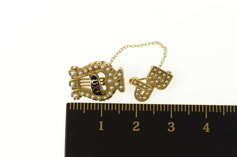 10K Yellow Gold Alpha Chi Omega Women's Fraternity Lapel Pin/Brooch