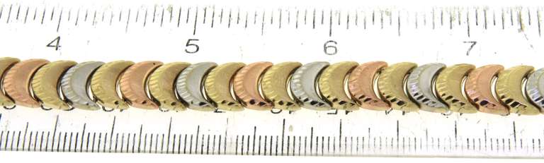 Dreamy Tri Gold Half Moon Bracelet