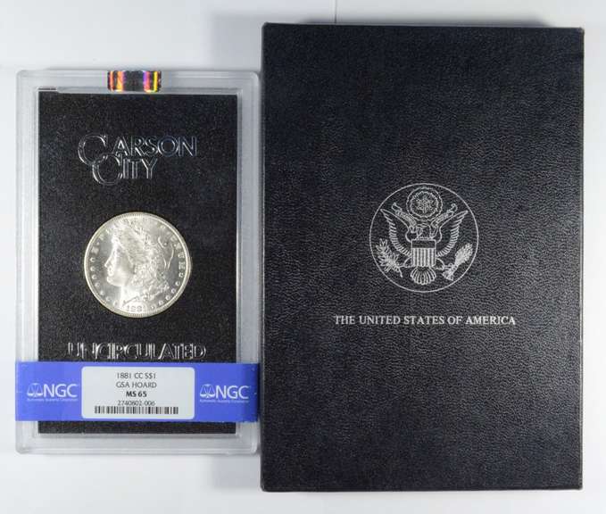 MS65 1881-CC Morgan Silver Dollar - GSA Hoard - Graded NGC