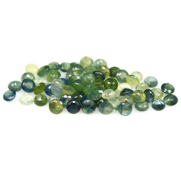 Heated only! 6.89ct 69pc circle cut Sapphire set