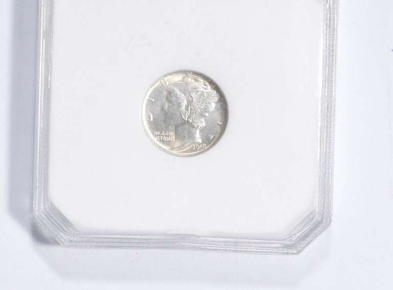 MS65 1918-D Mercury Silver Dime - Full Split Bands - Graded PCI