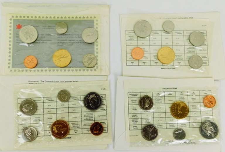 4 Royal Canadian Mint Uncirculated Coin Sets