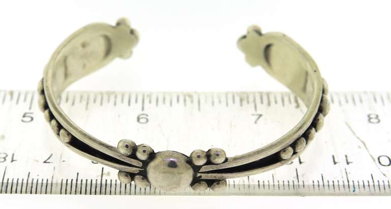 Vintage Sterling Silver Signed Cuff Bangle