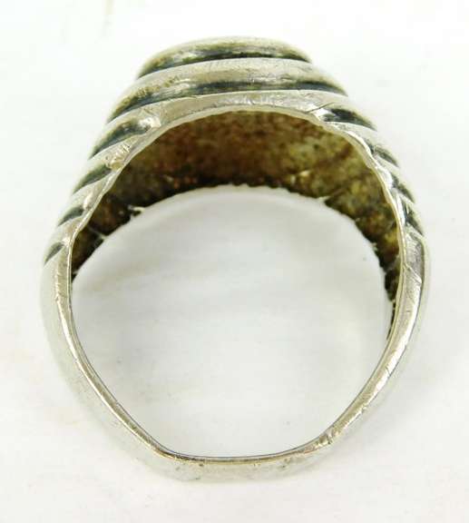Unisex Vintage Sterling Turquoise Ring, Size 9