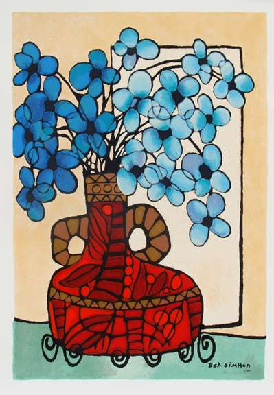 Avi Ben Simhon Blue Flowers