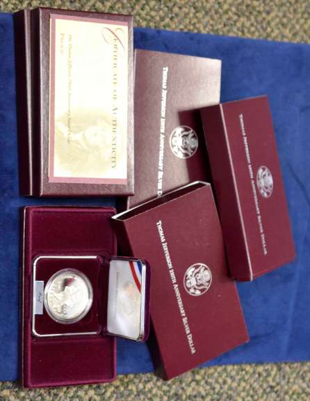 Thomas Jefferson 250th Anniversary Proof Silver Dollars