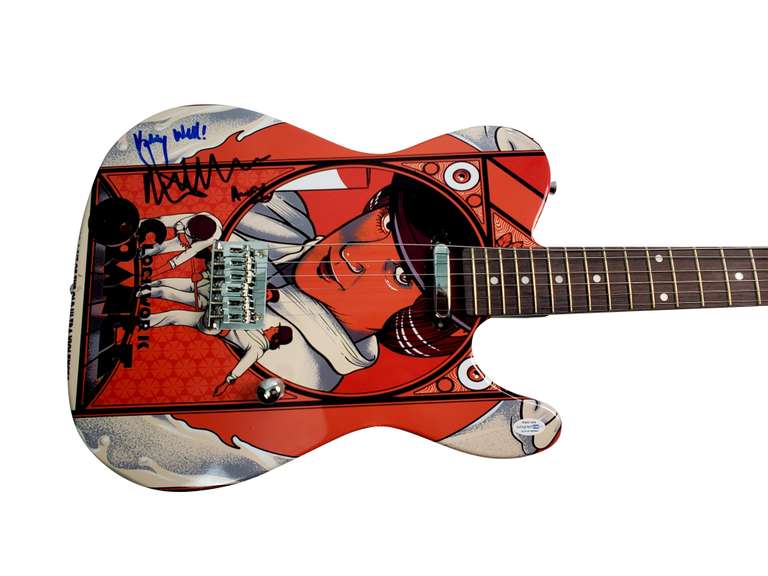 Clockwork Orange Malcolm McDowell Signed Photo Guitar ACOA Witness ITP