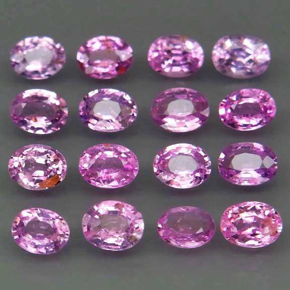 Rare UNHEATED 3.16ct pink Sapphire set