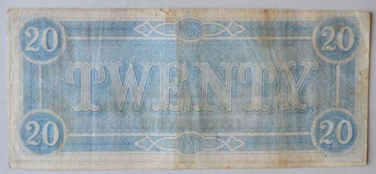 $ 20 Feb 17  1864  Series Confederate States Note