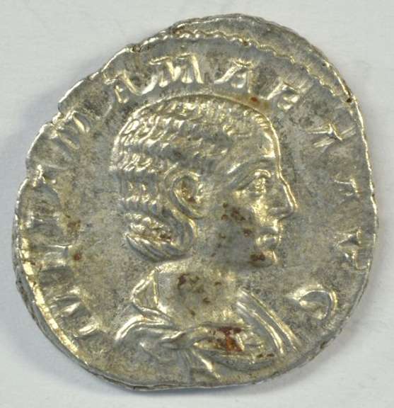 Lustrous Mint Julia Mamaea Roman Silver Denarius, 222-235 AD.