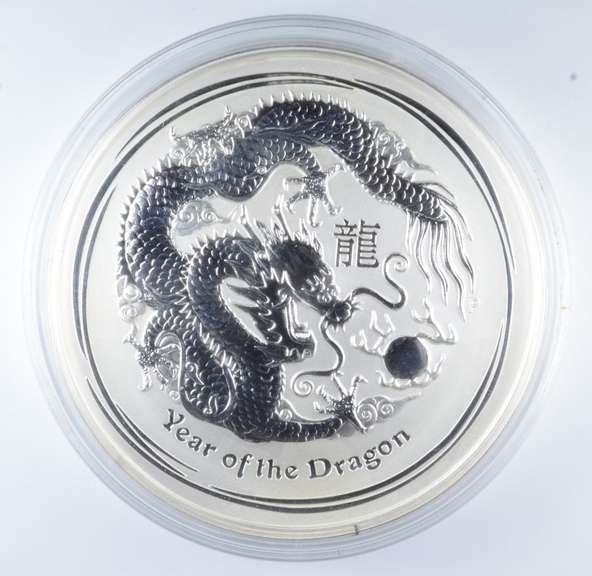 2012 Australia 30 Dollars - 1KG .999 Fine Silver - Year Of The Dragon