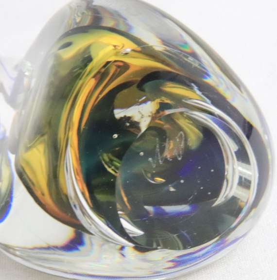 Crystal Art Glass Sculpture mouth Blown Paperwright