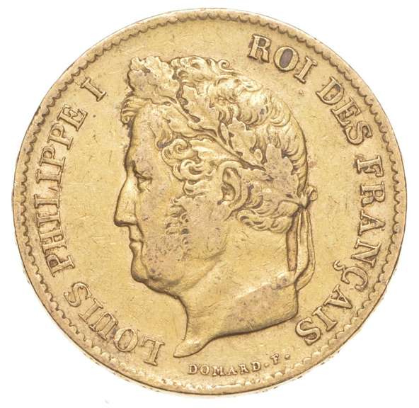 1833 France 40 Francs - World Gold Coin LOUIS PHILIPPE I