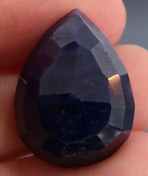 Lavish 60ct pear cut royal blue Sapphire