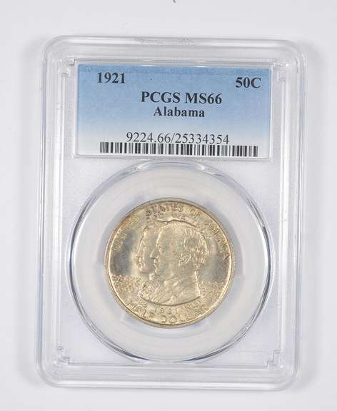 MS66 1921 Alabama Centennial Commemorative Half Dollar - TONED - PCGS