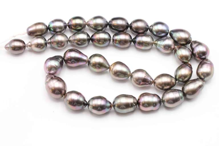 Graceful Natural Color Tahitian Pearls - 8.5-11.3mm