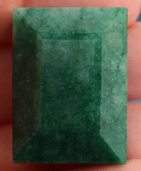 Large 115ct emerald cut forest green Emerald
