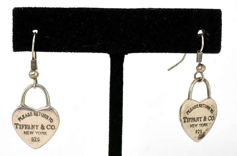 Vintage Tiffany Lock Earrings in Sterling Silver