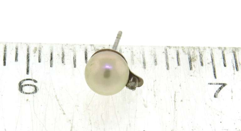 Fantastic White Gold Pearl and Diamond Earrings