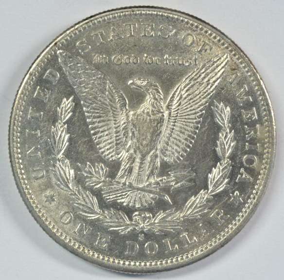 Key date nearly BU 1883-S Morgan Silver Dollar. Flashy