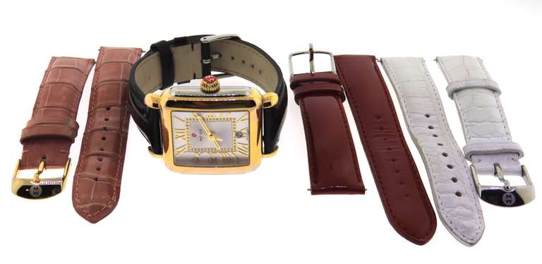 Michele Deco Madison Two Tone Diamond Dial Watch