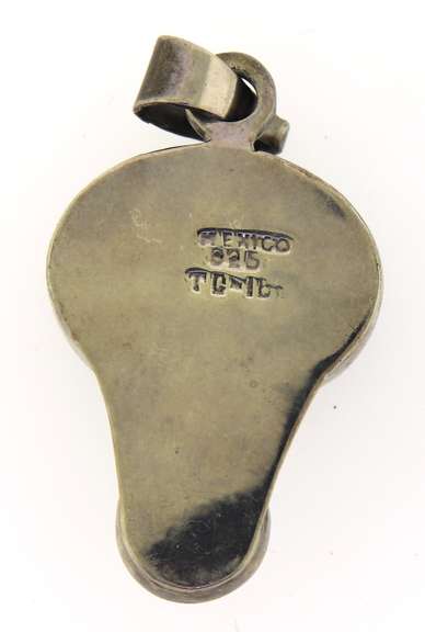 Sterling Silver Mexico Signed Abalone Pendant