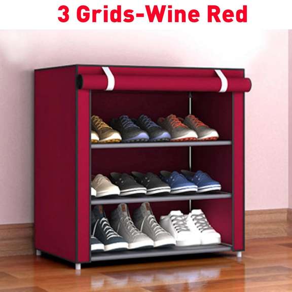 3 Layers Stainless Steel Shoe Rack Storage