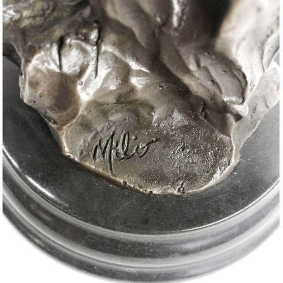 Two Running Hare Bronze Figurine