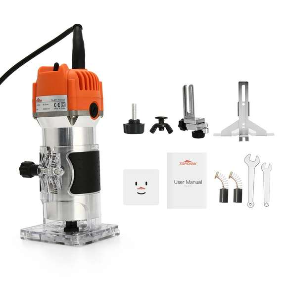 800W Electric Wood Trimmer 6.35mm Steel Chuck