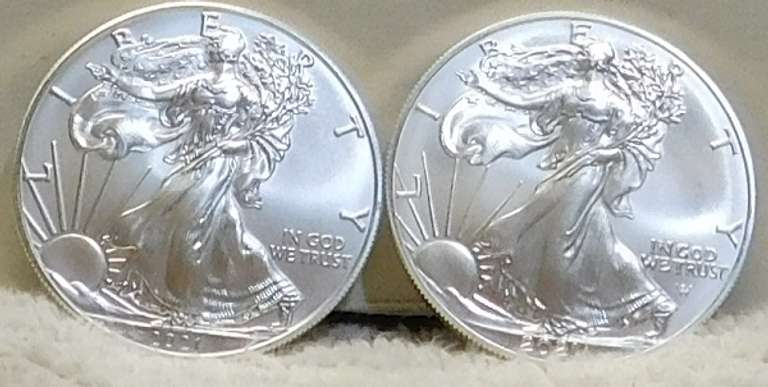 2021 Type 1 & Type 2 Unc Sil Eagles