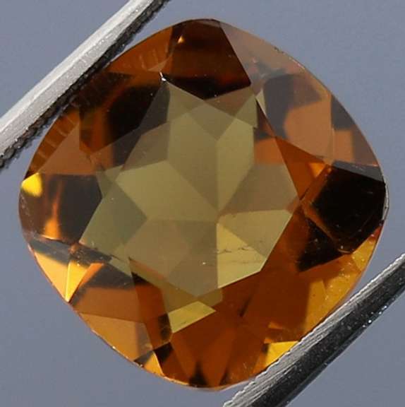Firey 4.27ct cushion cut whiskey Citrine