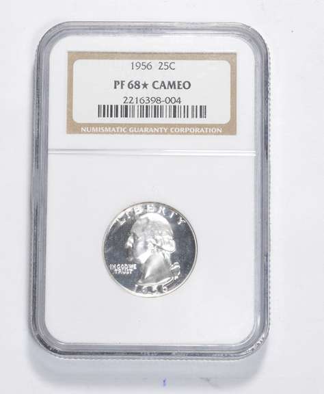 PF68 Cameo 1956 Washington Quarter - NGC Graded