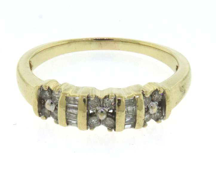 Favorite Yellow Gold Baguette and Round Diamond ring