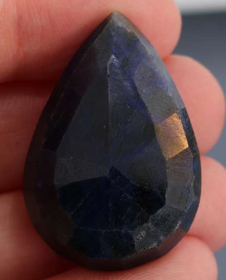 Lavish 95ct pear cut royal blue Sapphire