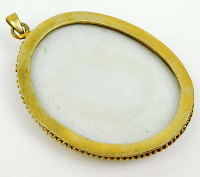 Large Chinese Porcelain Fragment Pendant