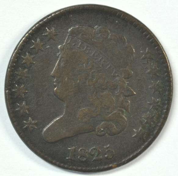 Scarce better date 1825 Classic Head Half Cent