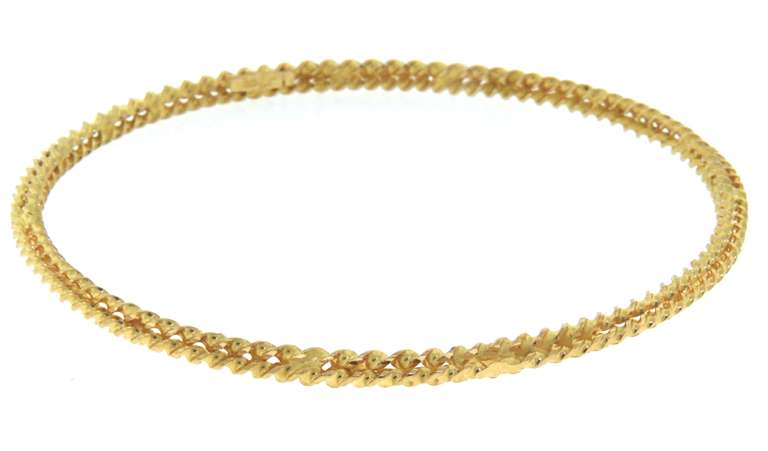 Romantic 3 Matching Textured Bangle Bracelets