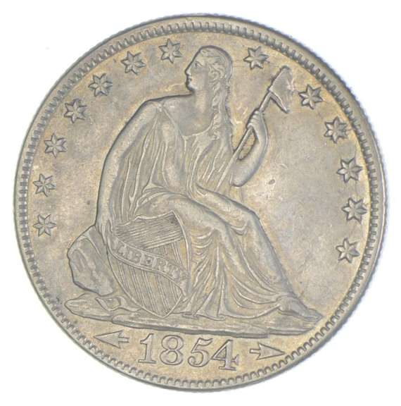 1854-O Seated Liberty Half Dollar - Arrows - REV SCR