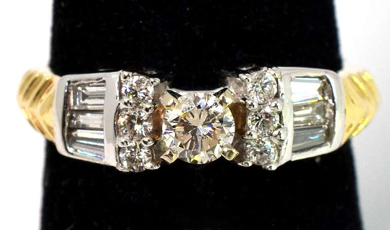 Regal 0.64CT Diamond Ring in 14KT 2-Tone Gold