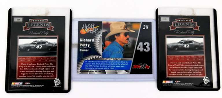 3 Richard Petty Nascar Trade Cards