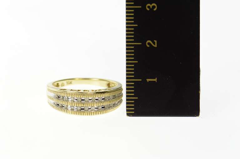 10K Yellow Gold Diamond Graduated Mom Mother's Day Band Ring