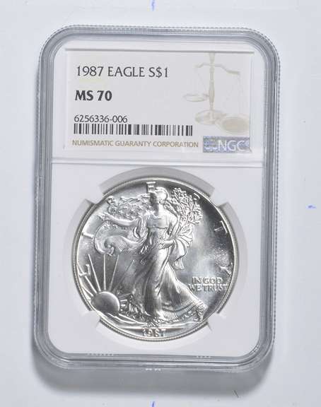MS70 1987 American Silver Eagle - Graded NGC
