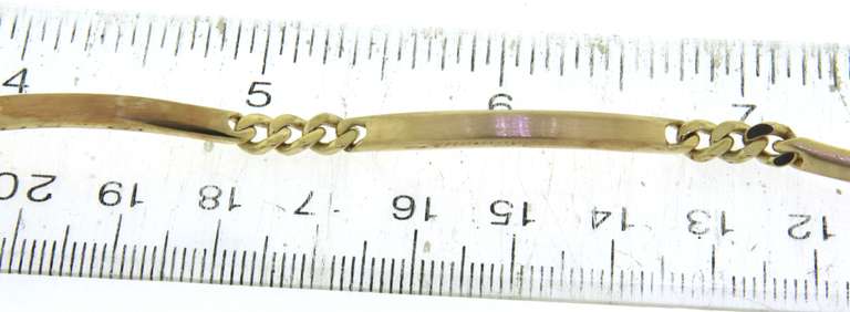 Dreamy Yellow Gold Alternating Bar Link Bracelet