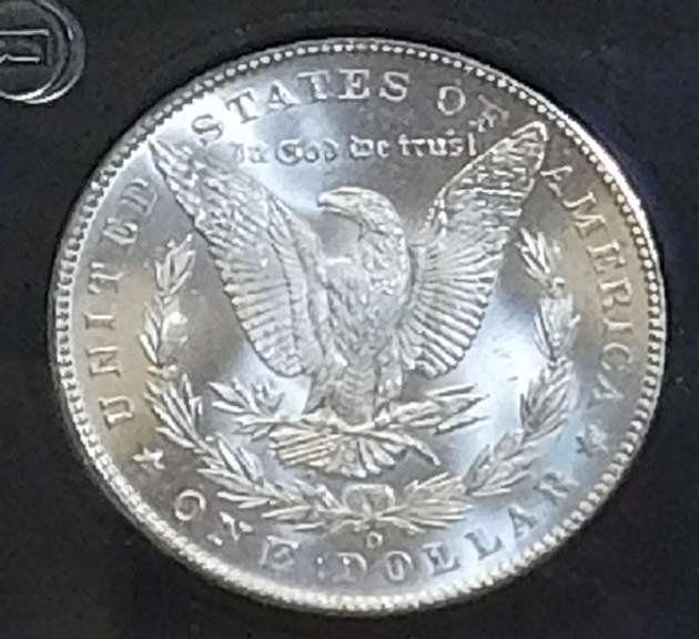 1899-O Morgan Dol PCS Cert Unc.  Exceptional luster and strike.